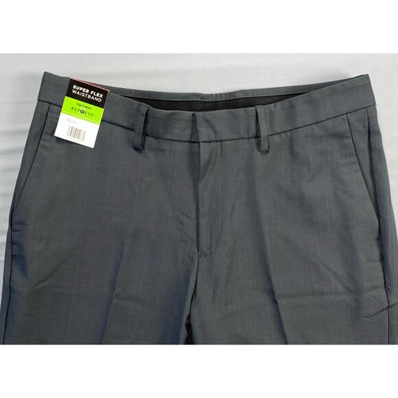 Kennith Cole Reaction Techni-Cole Slim Fit Performance Dress Pants. Gray, 34X30. - Picture 4 of 7